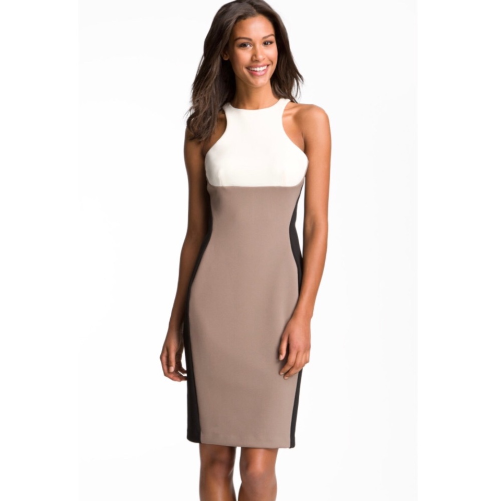 Maggy London Cocktail Color Block Dress